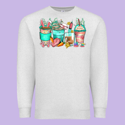 Easter Nurse Coffee Cups Premium Sweatshirt Designed By Zillion Design Studio