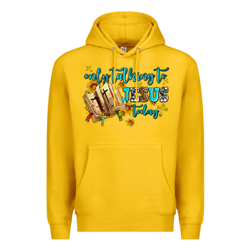 Only Talking To Jesus Today Premium Hoodie by AdoDesignShop | Teevron