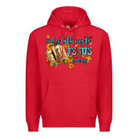 Red only talking to jesus today Premium Hoodie - AdoDesignShop