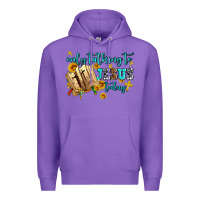Purple only talking to jesus today Premium Hoodie - AdoDesignShop