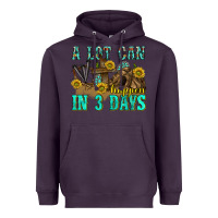 Plum a lot can happen in 3 days western Heavyweight Hoodie - texasbilliewilder