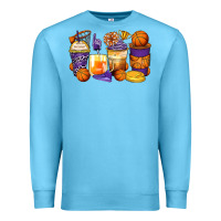 Ocean Blue basketball coffee cups Premium Sweatshirt - Zillion Design Studio