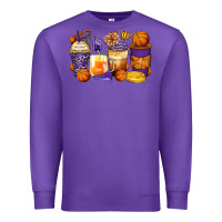 Purple basketball coffee cups Premium Sweatshirt - Zillion Design Studio