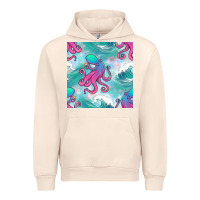 Sandshell ocean waves octopus seamless pattern Urban Hoodie - BundleAndBundleShop
