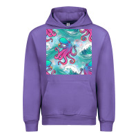 Tulip ocean waves octopus seamless pattern Urban Hoodie - BundleAndBundleShop