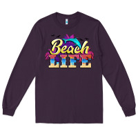 Plum beach life Long Sleeve Tee - BarkalooDesign