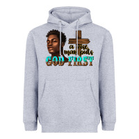 Heather Grey a wise man puts god first Heavyweight Hoodie - texasbilliewilder