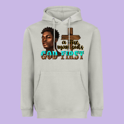 A Wise Man Puts God First Heavyweight Hoodie Designed By Texasbilliewilder