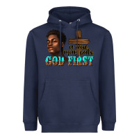 Navy a wise man puts god first Heavyweight Hoodie - texasbilliewilder