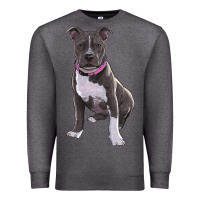 Charcoal Heather pitbull Premium Sweatshirt - RanaPortraitStore