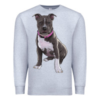 Heather Grey pitbull Premium Sweatshirt - RanaPortraitStore