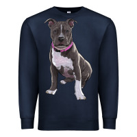 Navy pitbull Premium Sweatshirt - RanaPortraitStore