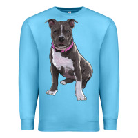 Ocean Blue pitbull Premium Sweatshirt - RanaPortraitStore