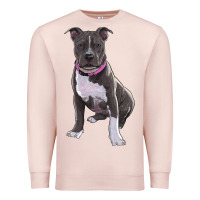 Pale Pink pitbull Premium Sweatshirt - RanaPortraitStore
