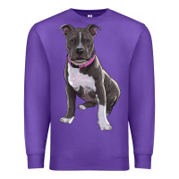Purple pitbull Premium Sweatshirt - RanaPortraitStore
