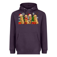 Plum golden dogs with christmas Heavyweight Hoodie - Zillion Design Studio