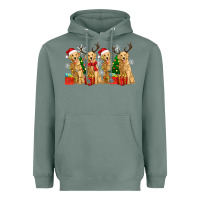 Sage golden dogs with christmas Heavyweight Hoodie - Zillion Design Studio
