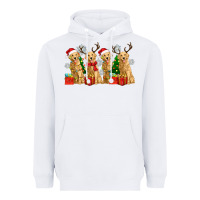White golden dogs with christmas Heavyweight Hoodie - Zillion Design Studio