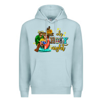 Blue Mist oh holy night with sunflower and cross Premium Hoodie - AdoDesignShop