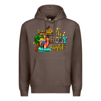 Coffee oh holy night with sunflower and cross Premium Hoodie - AdoDesignShop