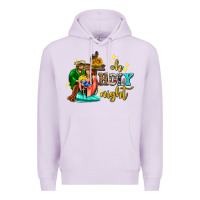 Lilac oh holy night with sunflower and cross Premium Hoodie - AdoDesignShop