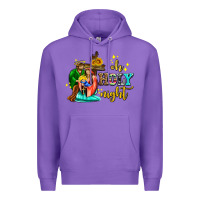 Purple oh holy night with sunflower and cross Premium Hoodie - AdoDesignShop
