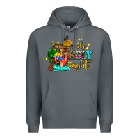 Rock oh holy night with sunflower and cross Premium Hoodie - AdoDesignShop