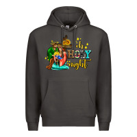 Smoke oh holy night with sunflower and cross Premium Hoodie - AdoDesignShop