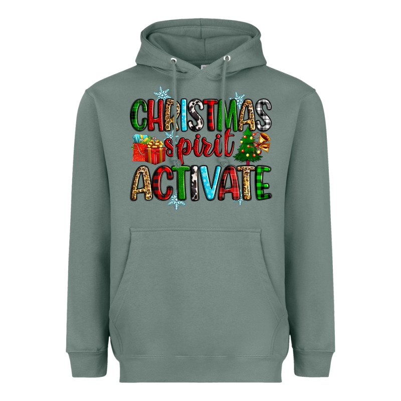 Christmas Spirit Activite Heavyweight Hoodie by Zillion Design Studio | Teevron