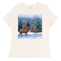 Bone winter deer Ladies Tee - BarkalooDesign