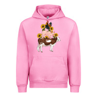 Fuchsia Pink western farm life cow pig rooster with sunflowers Urban Hoodie - Artiststas