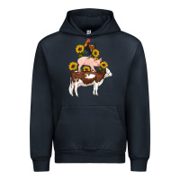 Western Farm Life Cow Pig Rooster With Sunflowers Urban Hoodie | Teevron