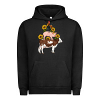Pigment Black western farm life cow pig rooster with sunflowers Urban Hoodie - Artiststas
