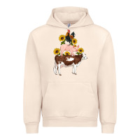 Sandshell western farm life cow pig rooster with sunflowers Urban Hoodie - Artiststas