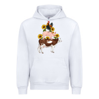 White western farm life cow pig rooster with sunflowers Urban Hoodie - Artiststas
