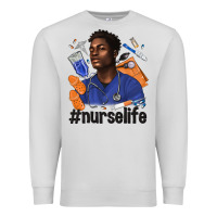 Dove Grey afro man nurse life Premium Sweatshirt - texasbilliewilder