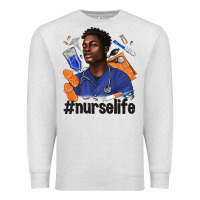 Oatmeal Heather afro man nurse life Premium Sweatshirt - texasbilliewilder
