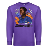 Purple afro man nurse life Premium Sweatshirt - texasbilliewilder