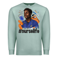 Seafoam afro man nurse life Premium Sweatshirt - texasbilliewilder