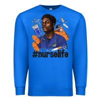 True Royal afro man nurse life Premium Sweatshirt - texasbilliewilder
