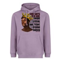 Lavender afro man god says you are Heavyweight Hoodie - texasbilliewilder