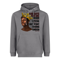Afro Man God Says You Are Heavyweight Hoodie | Teevron