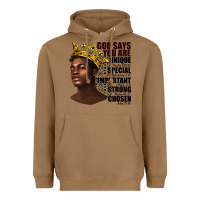 Toasted Coconut afro man god says you are Heavyweight Hoodie - texasbilliewilder
