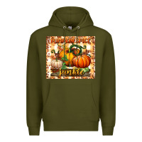 Army Green pumpkin spice junkie tumbler Premium Hoodie - BundleAndBundleShop