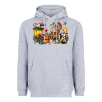 Heather Grey arizona coffee cups Heavyweight Hoodie - texasbilliewilder