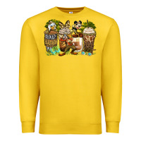 Lemon safari cartoon characters coffee cups Premium Sweatshirt - Zillion Design Studio