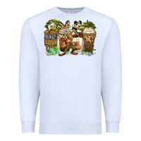 Safari Cartoon Characters Coffee Cups Premium Sweatshirt | Teevron