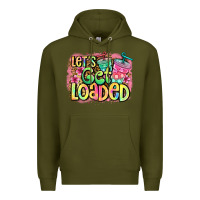 Army Green let's get loaded Premium Hoodie - Jasminsmagicworld