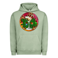 Pigment Oil Green Christmas martini Urban Hoodie - AdoDesignShop