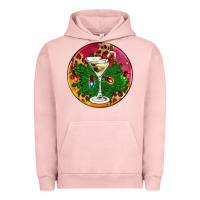 Pigment Salmon Christmas martini Urban Hoodie - AdoDesignShop